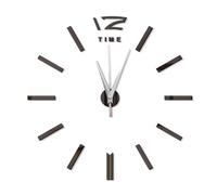 DAWCBVJQ Wall Clock Frameless D IY Wall Clock Large Wall Clocks Modern Stick On Wall Clock - Wall Sticker Clock - Adhesive Diameter 60cm M ini D IY Wall Clock Kit For Home Office Decoration - Black