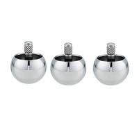 Daweglop 3X Tippe Top Metal Flip Over Top Stainless Steel Top Toy Gift, Silver