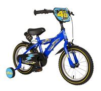Dawes Boys 14"/16" Thunder MTB Style Bike for 3+ Years Old | Blue Kids Racing Bicycle with Stabilsers | Ideal 14 Inch First Starter Beginner Bike for Toddlers | Blue