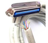 Dawesncy 25 Pairs of 50pin Power Connector Cables RJ21 50pin Single Head Suitable for Various switches(2 meters Single Head)(Single head,10m)