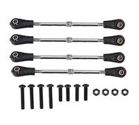 DAWH Adjustable Steering Linkage, 83-92mm Adjustable Range RC Car Accessory 4Pcs RC Front Steering Linkage Black for Racing Truck 1/10 RC Model