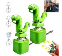 Dawhare Lizard Keychain Sound, Eidechse Stressabbau for Angstzustände, 1/2/4 pcs Rechargeable Lizard Keyring with Button, Geschenk für Kinder & Erwachsene (2pcs)