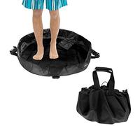 Dawitrly Wetsuit Changing Mat, Durable Waterproof Surf Change Mats Carrying Diving Suit Dry Bag with Pocket and Handle Straps for Surfers, Kayakers, Rafters and Boater (Black)