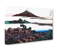 Dawn At Isawa In Kai Province By Katsushika Hokusai Asian Japanese Canvas Wall Art Print Ready to Hang, Framed Picture for Living Room Bedroom Home Office Décor, 30x20 Inch (76x50 cm)