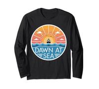 Dawn at Sea Ocean Sunrise Nautical Vacation Long Sleeve T-Shirt