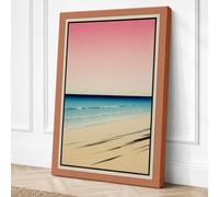 Dawn at the Shore Coastal Canvas Wall Art Print 18x12 Inch (46 x 30 cm)