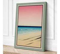 Dawn at the Shore Coastal Canvas Wall Art Print 18x12 Inch (46 x 30 cm)