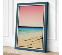 Dawn at the Shore Coastal Canvas Wall Art Print 24x16 Inch (61 x 41 cm)