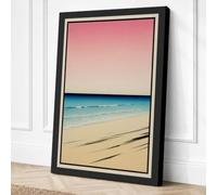Dawn at the Shore Coastal Canvas Wall Art Print 36x24 Inch (91 x 61 cm)