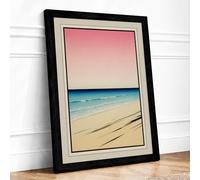 Dawn at the Shore Coastal Framed Wall Art Print A3 (42×29.7cm) Black, Wall Decor for Living Room, Bedroom, Office & Home, Ready to Hang, Art Gift