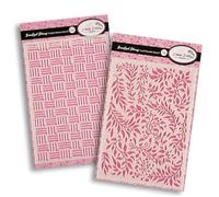 Dawn Bibby Creations Beautiful Blooms Basket Weave Stencil