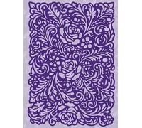 Dawn Bibby Creations Gothic Romance. Rose Damask Stencil, wjhite