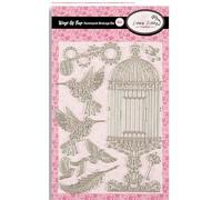 Dawn Bibby Creations Wings of Time Steampunk Birdcage Die A5