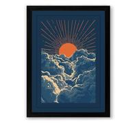Dawn Breaking Vintage Framed Wall Art Print A1 (84.1×59.4cm) Black, Wall Decor for Living Room, Bedroom, Office & Home, Ready to Hang, Art Gift