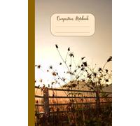 Dawn Covers Composition Notebooks 6x9: Beautiful Flower Gold Sparkling 150 Pages Ruled
