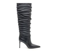 Dawn Leather Boot - female - Michael Kors - Heeled Boots - Black - 4 1/2 UK - Shoes 4 1/2 UK