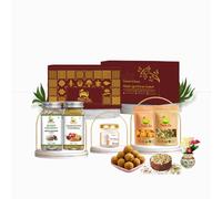 Dawn Lee Gifts-Panjiri Coriander Seeds Laddoo Indian Sweets- Roasted Seed Mix Snacks- Sweet Crunchy Mouth Freshener Mukhwas- Digestive Churna- OUTDATED Natural Face Cream- Christmas Gift Box Festive
