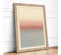 Dawn Light Minimalist Framed Wall Art Print A1 (84.1×59.4cm) Oak, Wall Decor for Living Room, Bedroom, Office & Home, Ready to Hang, Art Gift
