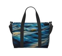 Dawn Ocean Waves Patterned Duffel Bag Handbag, can be Worn Crossbody or Shoulder, Suitable for Travel and Camping.