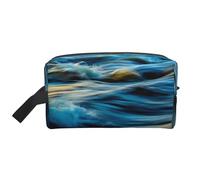 Dawn Ocean Waves Print Storage Bag â€“ Stylish Portable Travel Cosmetic Makeup Organizer Pouch, Multi-Use Toiletry