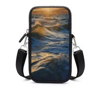 Dawn Ocean Waves Small Crossbody Bag, Lightweight Cell Phone Purse with Strap, Travel Pouch Shoulder Bag for Women