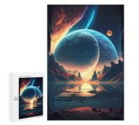 Dawn Of Stars Landscape - Wooden Art Puzzle, 1000 PCS, Housewarming Gift - for Mindful Leisure