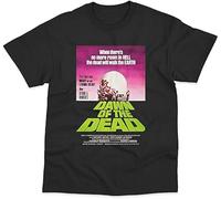 Dawn of The Dead Movie Poster Inspired Style Printed T-Shirt Large Black