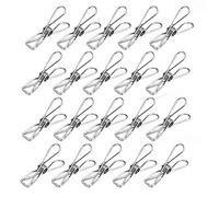 DawnDream Clothes Pegs Strong Stainless Steel Washing Line Clothes Pegs Hang Pins Metal Wire Clips Clamps Suitable For Travelling Business Trip Picnic Camping Clothes Pegs (Color : 60mm)