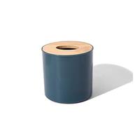 DawnDream Tissue Holder Tissue Box Holder Kitchen Living Room Tissue Storage Box Toilet Bathroom Tissue Rack Round Container Tissue Box Holder (Color : Blue)
