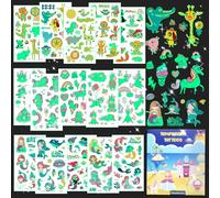 Dawnglow Mermaid Tattoos for Kids, 15 Sheets Luminous Temporary Tattoos, Unicorn Tattoos for Kids, Butterfly Tattoos, Skin-Friendly Temporary Tattoos for Kids