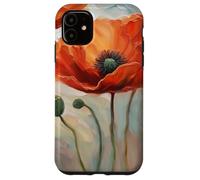 Dawning Hope Poppy Flower Impasto Floral Art Painting Case for iPhone 11