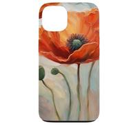Dawning Hope Poppy Flower Impasto Floral Art Painting Case for iPhone 13