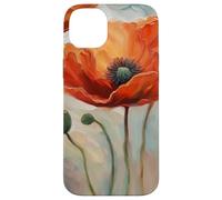 Dawning Hope Poppy Flower Impasto Floral Art Painting Case for iPhone 14 Plus