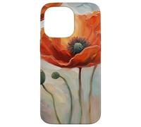 Dawning Hope Poppy Flower Impasto Floral Art Painting Case for iPhone 14 Pro Max