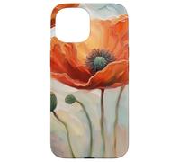 Dawning Hope Poppy Flower Impasto Floral Art Painting Case for iPhone 15