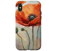 Dawning Hope Poppy Flower Impasto Floral Art Painting Case for iPhone X/XS