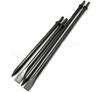dawnow Air Pneumatic Hammer Chisel, 350mm & 450mm Long, Includes Flat and Point Chisels with Round Collar for Concrete and Tile(4pack)