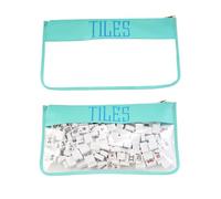 Dawnrait® Mahjong Tile Storage Bag with Zipper - American Mah Jongg Case Supplies Only - Mah Jong Accessories and Gifts | 17.32x9.45 (Green)