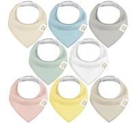 Dawn's Organic Cotton Dribble Bibs - Super Absorbent Bibs for Toddlers, Newborn to 12 Months, Teething & Weaning