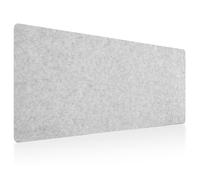 DAWNTREES Felt Desk Mat, 100 x 40 cm, Light Grey | Premium Felt Surface, Smooth Mouse Tracking, Non-Slip Backing, Protective Desk Mat for Keyboard, Laptop, Office and Home