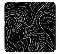 DAWNTREES Topographic Glass Mouse Pad,Tempered Gaming Mouse Mat,Ultra-Smooth Micro-Etched Surface,Dirt and Scratch-Resistant,Quiet Mouse Movements
