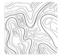 DAWNTREES Topographic Glass Mousepad,Tempered Gaming Mouse Mat,Ultra-Smooth Micro-Etched Surface,Dirt and Scratch-Resistant,Quiet Mouse Movements