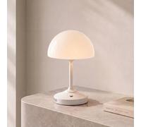 Dawnwake Mushroom Lamp Table Lamp Waterproof, Cordless Rechargeable Battery Lamp for Bedroom, 5000mAh Touch LED Lamps for Living Room, Bathroom, 3 Level Dimming Small Lamp, White