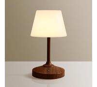 Dawnwake Table Lamp Cordless Lamp,Outdoor Waterproof Shower Lamps,5000mAh Rechargeble Battery Operated Lamp Dimmable Touch Desk Lamps,LED Night Light for Bathroom Patio Camping Restaurant Home(Walnut)