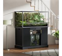 DAWNYIELD Reptile Tank Stand, Terrarium Stand with Storage Cabinet, Reptile Aquarium Terrarium Wooden Cabinet, Fish Tank Cabinet, Wood TV Stand Cabinet for Home Living Room