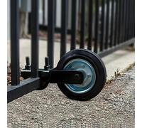 Dawod Gate Wheel for Metal Swing Gate with 1-3/8" Thru 2-1/8" Gate Frames, Gate Support Wheel for Chain Link Fence, Prevent Gate from Dragging, Black(1 Pack)