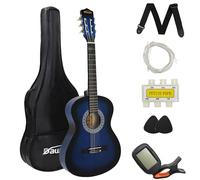 DAWOO 3/4 Size Acoustic Guitar,36 inch Classic Guitar,A Quality Choice for Beginners and Music Lovers.(Blue)