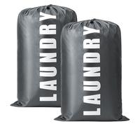 DAWRIS 2 Laundry Bags, Collapsible Laundry Bag Travel, Travel Clothes Storage Bag with Drawstring, Large Drawstring Laundry Bag for Dirty Clothes, Great for Travelling, Camping, Home and Bathroom