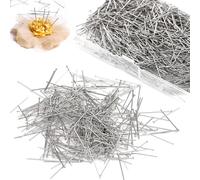 DAWRIS 2000pcs Sewing Pins Dressmaking Head Pins Dressmakers Straight Stainless Steel Dress Making Fine Satin Pin Quilting Pins for Blocking Sewing Fabric Crafting Dressmaker Jewellery