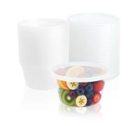 DAWRIS 24 Pack Deli Containers 12 Oz Reusable Washable and Freezable Plastic Soup Containers With Lids for Freezing, BPA Free Food Storage Containers, Deli Cups Microwave, Freezer & Dishwasher Safe